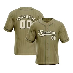 Camiseta de Béisbol Personalizada para Hombre, Manga Corta, Rayas, Poliéster Transpirable, Corte Regular, para Todas las Temporadas, Nombre del Equipo 00, Impresión Serigrafiada - Product Image 1
