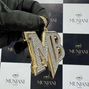 Colgantes y Dijes Finos con Diamantes Moissanite de Color D y Claridad VVS, Letra Personalizada, Plata de Ley 925, Chapado en Oro, Colgante de Moissanite con Incrustaciones de Diamantes - Product Image 4