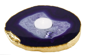 Portavelas de Piedra Natural Tallado a Mano de Ónix Púrpura y Ágata, Gema de Ágata para Sanación, Venta al por Mayor - Product Image 4