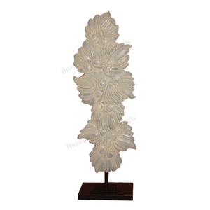 Fabricante indio Exportador Mejor calidad de suministro Forma de hoja MDF Madera tallada a mano Angustia Color negro Montaje en pared Ecológico - Product Image 2