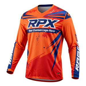 Jersey de Motocross Personalizado, Corte Atlético, Manga Larga, Transpirable, de Poliéster, para Carreras de Motocross y Dirt Bike - Product Image 3