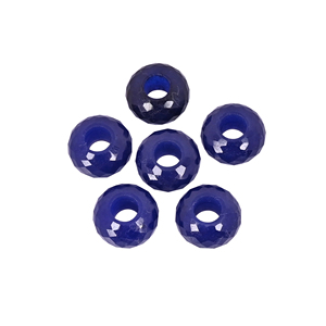 Perles d'hydrogel bleues 14x8x5mm en pierre synthétique pour la fabrication de bijoux - Product Image 1