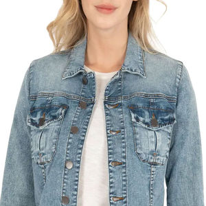 Veste en jean sur mesure pour femme 2026 High Street – Qualité supérieure, respirante, écologique, réversible, finition brute, motif uni, hiver - Product Image 4