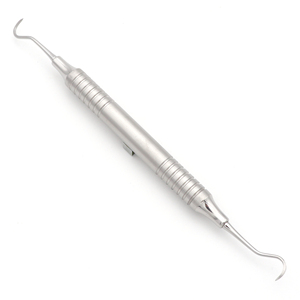 Raspador dental Jack Sickle de doble punta con mango hueco de 10 mm, instrumento quirúrgico de acero inoxidable esterilizable para higiene dental - Product Image 1