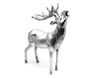 Silver Metal Deer Figurine Handmade <b>Christmas</b> Tabletop Decor Animal Sculpture Modern Design Living Room Housewarming Diwali - Product Image 2