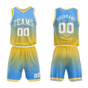 Ensemble d'uniformes de basket-ball professionnels, impression personnalisée du logo, du nom et du numéro, maillot et short en sublimation, 100% polyester - Product Image 1