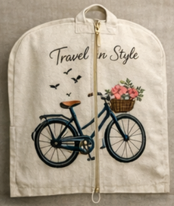 Housse à vêtements en coton, toile de mousseline, personnalisée, pour un seul manteau, avec broderie, porte-costume bio, avec logo, haute qualité, pliable - Product Image 4