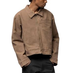 Venta al por mayor bajo MOQ personalizado Chenille parches bordado Streetwear invierno trabajador chaqueta para hombre - Product Image 4