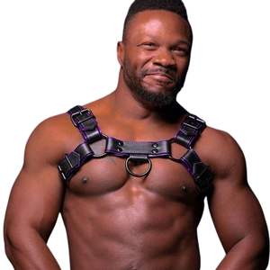 Arnés de Cuero Sintético Hardline Bulldog para Hombre, Color Lima, Ajustable, Ajuste en el Pecho, Ropa de Club Premium, Sexy, Ecológico y Transpirable - Product Image 4