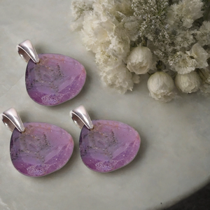 Pendentif Ethnique Fait Main en Argent Sterling Beau Coeur de Cristal Rubis de Corindon Naturel - Product Image 2