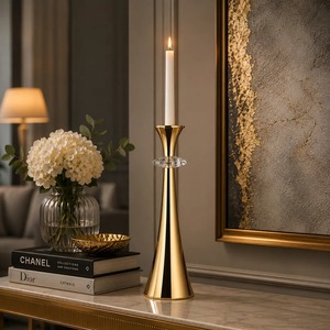 M.F. INTERNATIONAL EXPORTS Juego de Portavelas de Metal Dorado Estilo Star, Hechos a Mano, Duraderos, Decorativos para el Hogar, Diseño Minimalista Moderno - Product Image 6