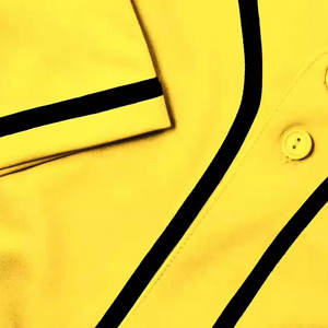 Maillot de baseball pour homme de qualité supérieure, manches courtes, couleur unie, boutons sur le devant, tissu respirant en polyester, vêtements de sport - Product Image 3