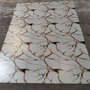 Carreaux de sol en céramique imprimés numériquement 600x600mm, surface brillante, couleur blanche, utilisation moderne pour villa - Product Image 3