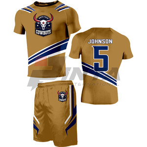 Ropa Deportiva, Uniforme de Fútbol Americano de Color Sólido, Transpirable, de Secado Rápido, Personalizable, de Manga Corta, Unisex, para Adultos - Product Image 4