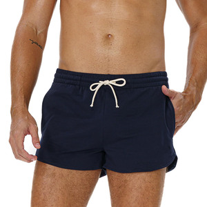 Solid Color Custom <b>Men's</b> Fitness Embossed Joggers Shorts Blank Cotton Running Exercise Drawstring <b>Silk</b> Print Shorts For <b>Men</b> - Product Image 3