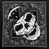 Bandana carré multifonctionnel à imprimé crâne personnalisé, foulard pour la tête, le cou et les cheveux, accessoire de mode décontracté pour femme adulte, idéal pour l'extérieur