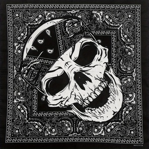 Pañuelo Cuadrado con Diseño de Calavera, 55cm, Impresión Digital, Accesorio Multifuncional de Primavera para Mujer - Product Image 6