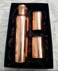 Hot Selling Hammered Copper Water Bottle Outdoor Ayurveda <b>Drinkware</b> Handmade For Travel Wellness And Home - Product Image 4