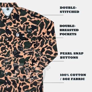 เสื้อเชิ้ตเชื่อมโลหะสำหรับผู้ชาย ป้องกันระดับ FR กันน้ำ ระบายอากาศได้ดี ผ้าฝ้าย 100% ทนไฟ ตะเข็บเชื่อมอย่างดี ลายเสือดาว - Product Image 3