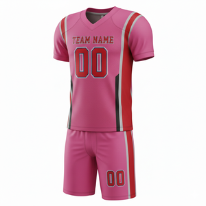 Uniforme de Fútbol Americano Personalizado, Conjunto de Camiseta y Pantalones Cortos, Logotipo Frontal, 100% Poliéster, Impresión Sublimada, Transpirable, Antibacteriano - Product Image 3