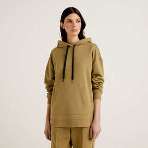 Sweat à capuche marron pour femme, best-seller, vêtements décontractés, matière en molleton de coton respirant et léger, impression personnalisée OEM disponible - Product Image 6