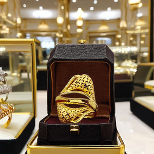 แหวนทองดีไซน์หรูสำหรับผู้หญิง น้ำหนักเบา ลายฉลุ งานทองคำ ขายส่ง แหวนทองแฟชั่นสำหรับผู้ส่งออกและผู้ซื้อทั่วโลก - Product Image 3