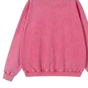 Fabricante OEM ODM de sudaderas con efecto ácido, jersey de cuello redondo personalizado, venta al por mayor, fábrica de ropa de marca privada, estilo vintage. - Product Image 3