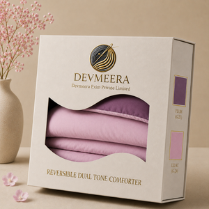250 GSM Plum Lilac Reversible Dual Tone Microfiber Comforter | Lightweight All Season <b>Bedding</b> <b>Quilt</b> for Home Bedroom Daily Usage - Product Image 4
