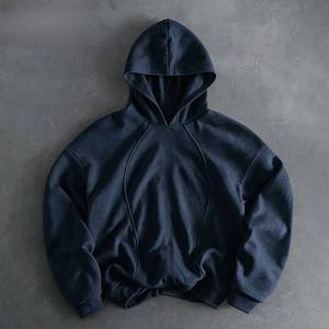 Custom <b>600gsm</b> Mens <b>Hoodie</b> Heavyweight Blank Pullover <b>Hoodie</b> Boxy Heavyweight Sweatshirt Men for US Brands - Product Image 2