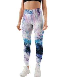 Vente en gros de pantalons de yoga à séchage rapide avec logo personnalisé leggings pour femmes taille haute costumes de sport grande taille pour la salle de sport leggings de yoga imprimés - Product Image 3