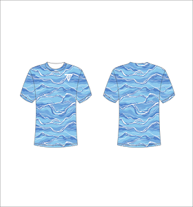 เสื้อยืดแขนสั้นลายทางผู้ชาย คอกลม ทรงปกติ สวมใส่สบาย พิมพ์ลายแบบซับลิเมชั่น - Product Image 4