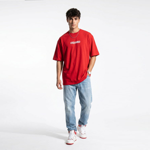 เสื้อยืดแขนสั้นแฟชั่นลำลองสำหรับผู้ชายและผู้หญิง ผ้าฝ้าย 100% น้ำหนัก 260 กรัม พิมพ์ลายวินเทจสวยงาม แบบถัก  รุ่นเดียวกัน - Product Image 3