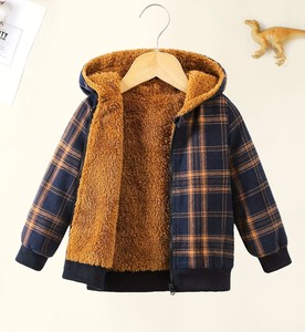 Veste d'hiver décontractée pour homme, à capuche, épaisse, doublée de polaire, à motif animalier uni, avec fermeture éclair - Product Image 1