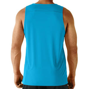 Camiseta sin mangas de algodón estampada para hombre, chaleco básico con cuello redondo, suave y transpirable, 180g, ropa deportiva informal para gimnasio y entrenamiento. - Product Image 2