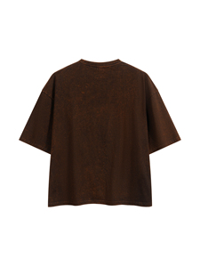 Camiseta de Manga Corta con Cuello Redondo para Hombre, Corte Holgado, Color Sólido, Algodón Lavado, Estilo Casual, Secado Rápido, 220g - Product Image 3