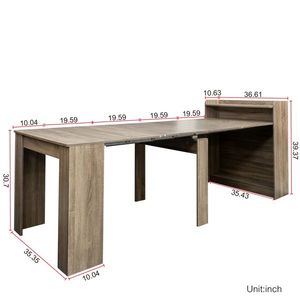 Tavolo da Pranzo Moderno Allungabile con Piano in Marmo Lucido e Vano Contenitore, Montaggio Durevole - Product Image 3