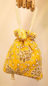 EVENING EMBROIDERED BEADED DRAWSTRING <b>Potli</b> <b>Bag</b> Evening Party Handbag Bridal Wedding Purse Jewelry Cosmetics Packaging - Product Image 5