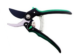Sécateur composé à deux sections avec levier droit, lame en acier au carbone SK5 de 205 mm, poignée antidérapante en plastique vert pour le type - Product Image 3