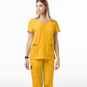 Tops de travail unisexes à manches courtes en polyester tricoté, confortables, pour usage hospitalier, vente en gros, prix d'usine, personnalisables, très demandés - Product Image 6