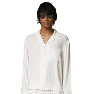 Camisa Texturizada Tejida para Hombre, Manga Larga, con Botones, Informal, para Playa o Resort, Ligera, Suministro al por Mayor OEM - Product Image 5