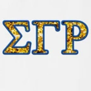 T-shirt blanc à manches courtes avec imprimé graphique de lettres grecques bleues et jaunes, t-shirts unisexes en coton pour streetwear, vente en gros - Product Image 6