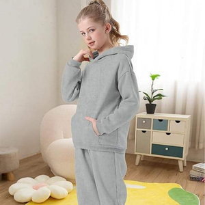 High Quality Autumn Printed Full Zip Breathable Cotton Unisex Kids Gym Set Jogger Training Set - Product Image 3