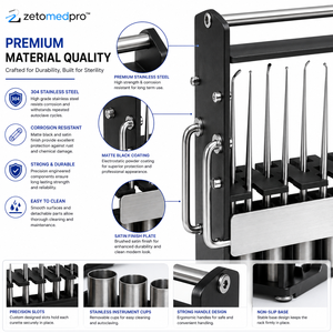 Support de Stérilisation et de Stockage pour Osteotomes LAMBOTTE de 9 pouces ZETOMEDPRO Certifié CE Norme de Sécurité ISO 13483 Durée de Vie 3 Ans - Product Image 6