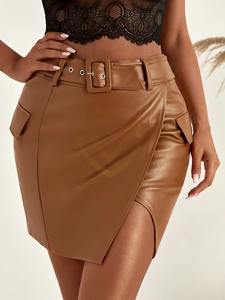 Faldas de Cuero para Mujer de Alta Calidad, Logotipo Personalizado, Estilo Urbano, Nueva Moda, Superventas - Product Image 4