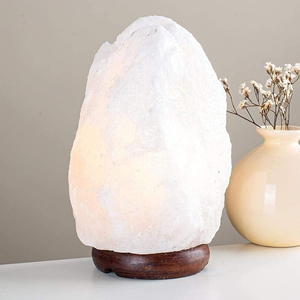 Lámparas de Sal Blanca del Himalaya con Logotipo Personalizado, Lámparas de Cristal de Roca Natural de Primera Calidad con Tamaño OEM, Fábrica de Marca Privada - Product Image 3