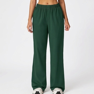 <b>Womens</b> Streetwear <b>Joggers</b> Baggy Heavy Cotton High Waist <b>Fleece</b> Sweatpants Custom Logo Manufacturer - Product Image 5