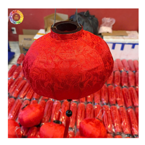 Lanterne en soie de bambou pour la célébration du Nouvel An lunaire, lanternes traditionnelles vietnamiennes en soie |   Lanternes florales en bambou de qualité supérieure - Product Image 1