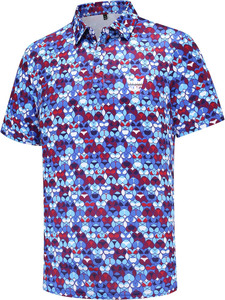 Tissu Oxford respirant à impression numérique extensible dans les quatre sens de haute qualité, avec logo frontal par sublimation, pour chemises de golf Dry-fit pour hommes - Product Image 4
