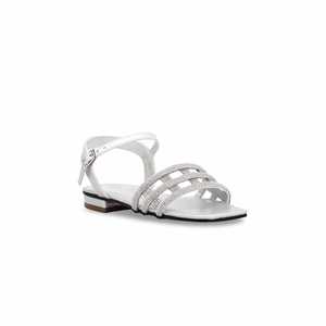 Sandalias de tacón para niñas con diseño elegante plateado KD9757 - Product Image 2