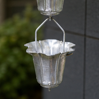 Chaîne de pluie décorative en aluminium pour gouttière, décoration suspendue pour drainage des eaux de pluie en extérieur